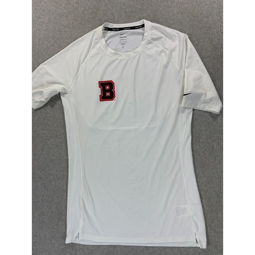 Brown Bears Nike Pro Compression Fit Football Practice Shirt (Men's 2XL) White